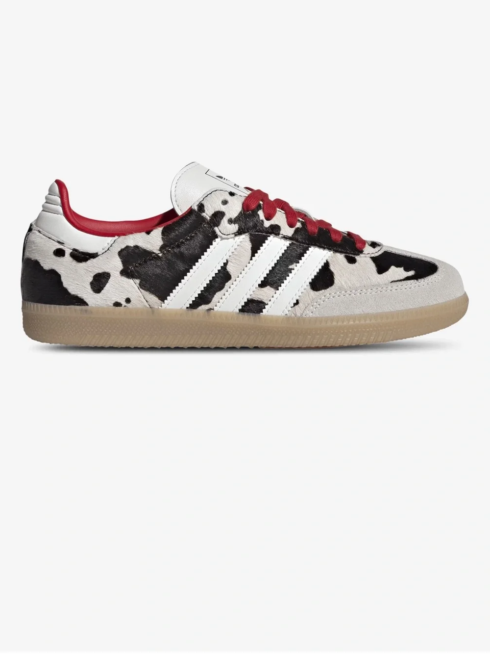 NWT adidas Originals Samba OG Cow Print Sneakers White / Black/Red Sizes 8 & 8.5